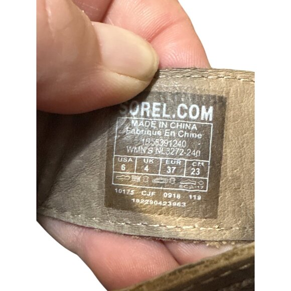 Sorel Gladiator Style Lace-Up Wedge Sandals Size 6 Brown Suede Upper & Rubber So - Picture 7 of 7